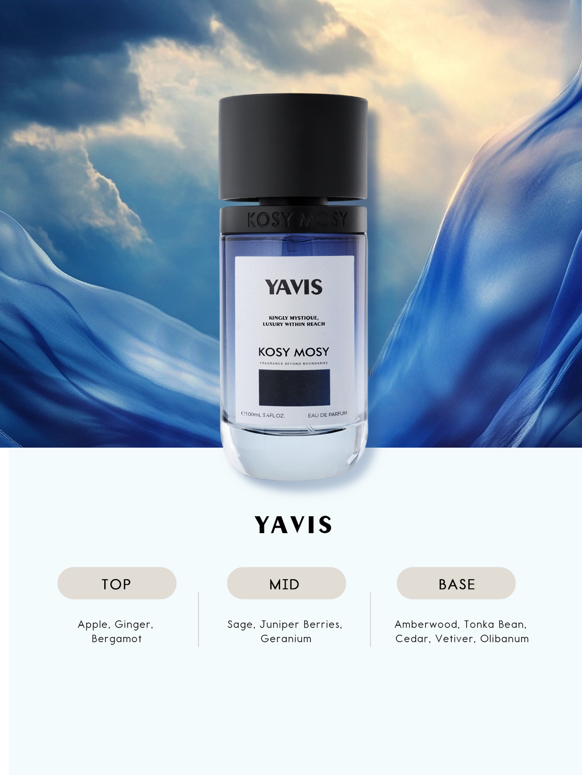 YAVIS 100ML EAU DE PARFUM FOR MEN